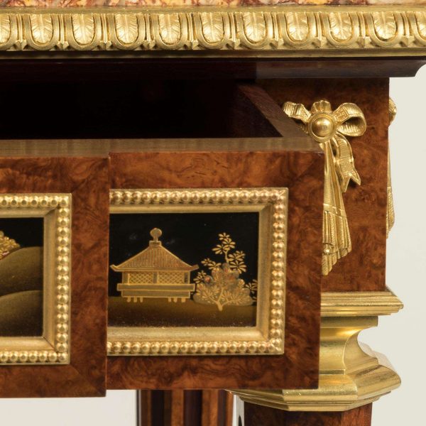 19th Century Marble-Top Lacquer Table in the Louis XVI Style by Henry Dasson - Image 7