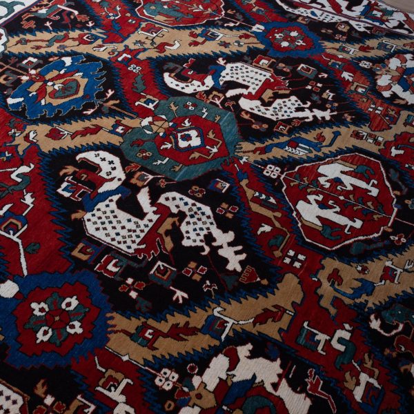 Ararat Rugs Dragon Rug, Antique Caucasus Museum Revival Carpet, Natural Dyed - Image 7