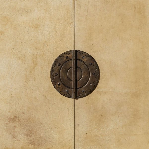 Valzania Grand Armoire in Parchment and Brass - Image 10