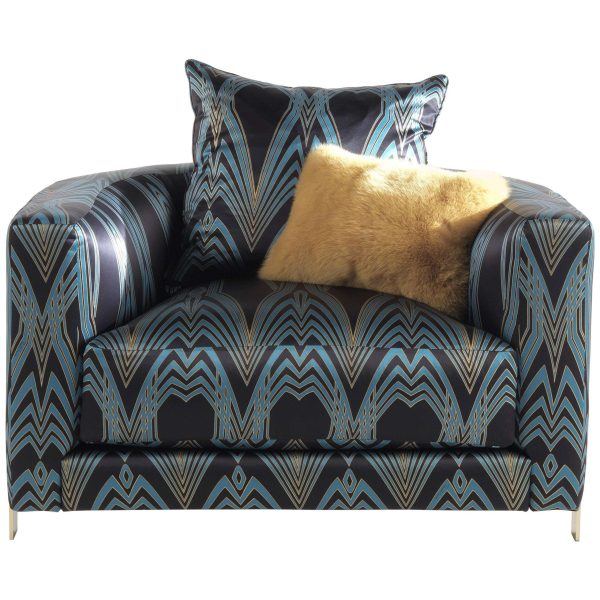 21st Century Manhattan Armchair in Fabric by Roberto Cavalli Home Interiors