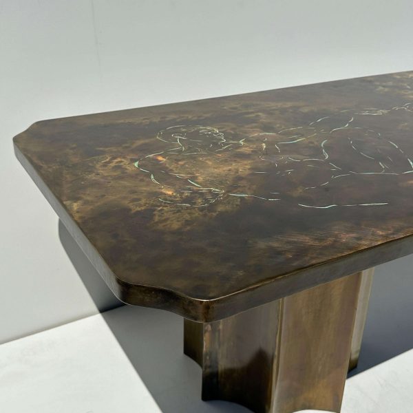 Philip & Kelvin LaVerne "Creation of Man" Bronze Coffee Table - Image 8