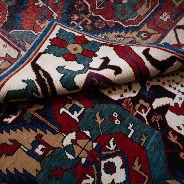 Ararat Rugs Dragon Rug, Antique Caucasus Museum Revival Carpet, Natural Dyed - Image 5