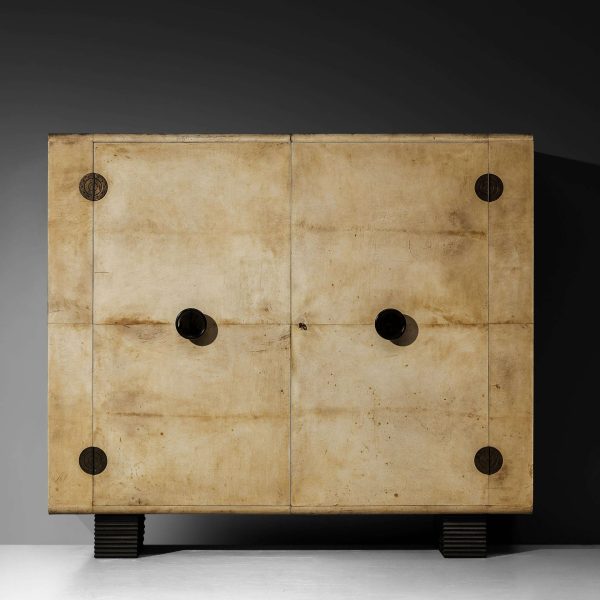 Valzania Grand Armoire in Parchment and Brass - Image 5