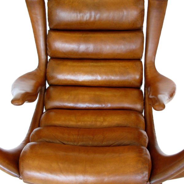 William Emmerson "Ab Ovo" Leather Hanging Pod Chair - Image 2