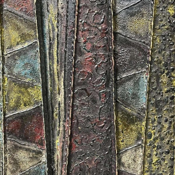 Important Welded Steel Deep Relief Sculpted Credenza by Paul Evans - Image 4