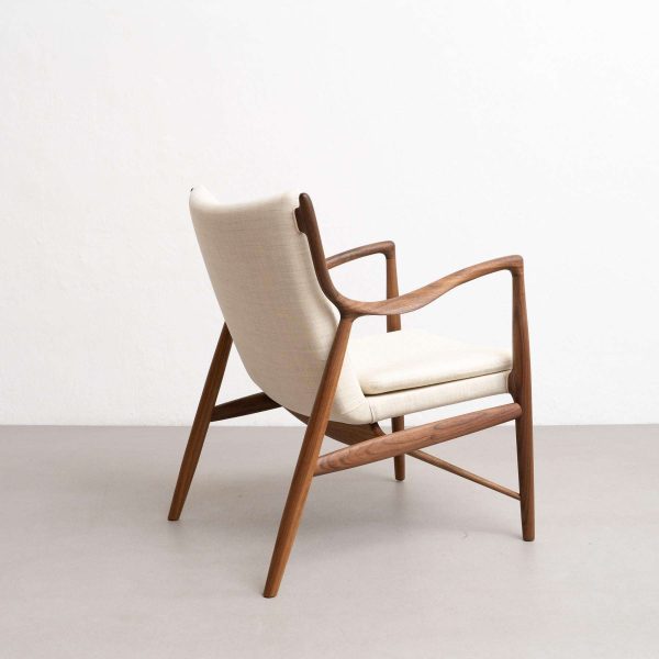 Finn Juhl 45 Chair, Wood and Fabric - Image 2