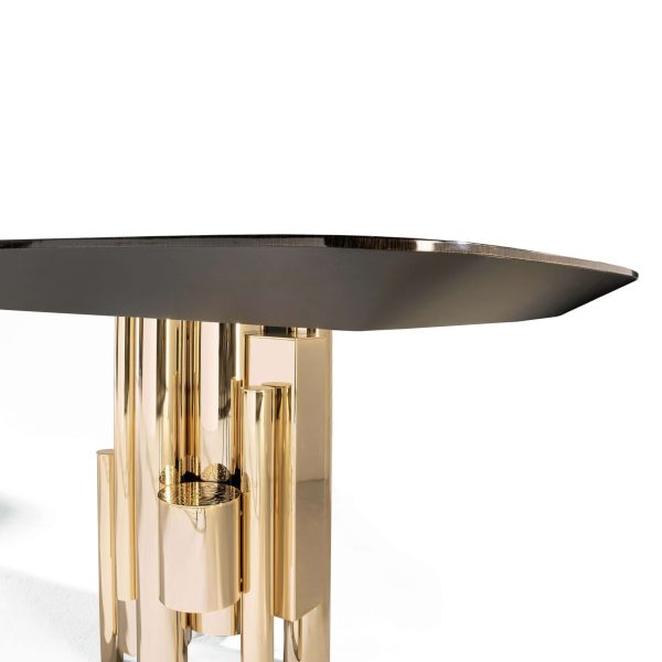 21st Century Antigua Dining Table in Carbalho by Roberto Cavalli Home Interiors - Image 5
