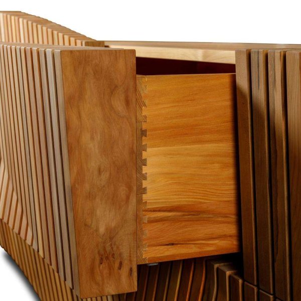 Nature Inspired Modern Organic Credenza Made from Sustainable River Rescued Wood - Image 7