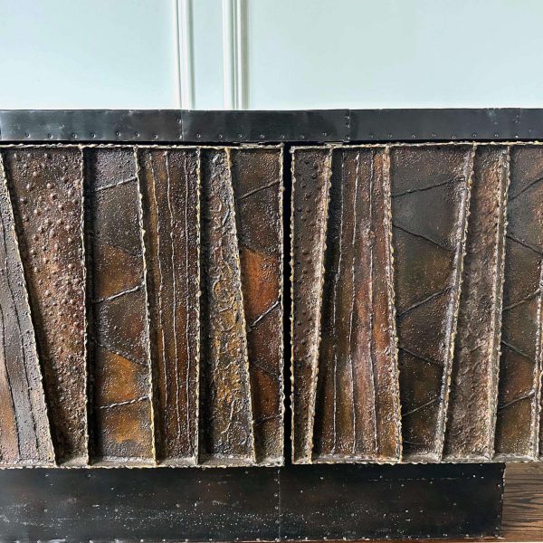 Deep Relief Steel Front Sideboard Cabinet PE-42 by Paul Evans - Image 14