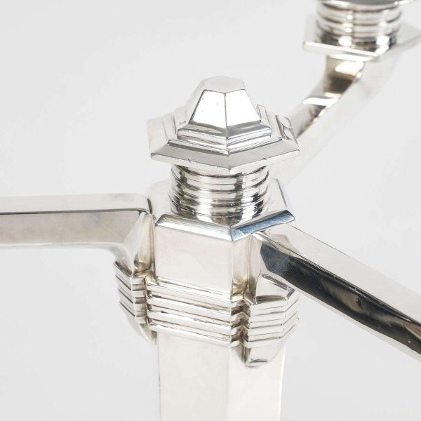 Jean E. Puiforcat - Pair Of Modernist Art Deco Candlesticks In Sterling Silver - Image 5