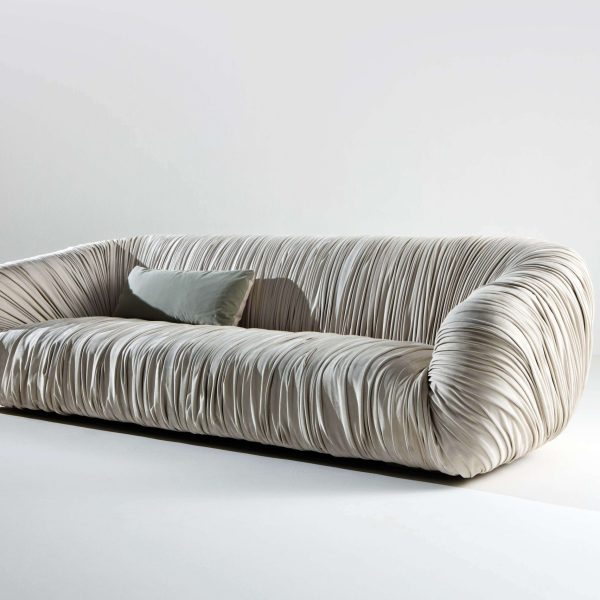 Laurameroni Custom Draped Sofa "Drapé" in Leather or Velvet - Image 7