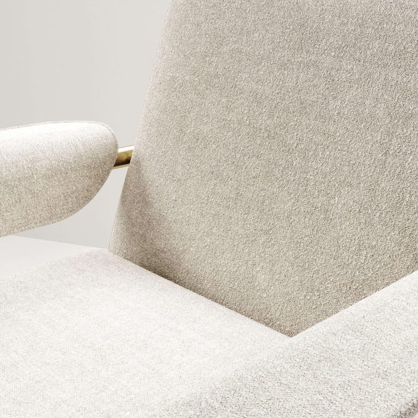 Upholstered Armchair with Bronze-Patina Brass Details by R&Y Augousti - Image 4