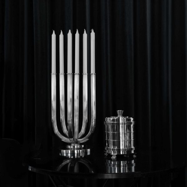 Monumental Georg Jensen Sterling Silver Six-Light Candelabra 751 - Image 4