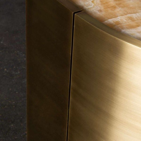 Sahara TV Cabinet, Brass, Miel Onyx, Handmade by Greenapple - Image 19