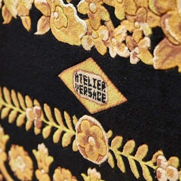 Versace Collection Rug Petit Barocco Nero Black Gold, 1980 - Image 3