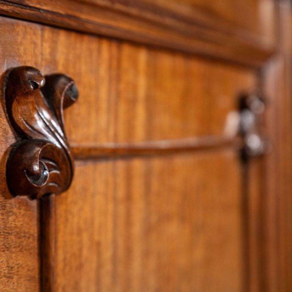 Monumental Early 19thC English Mahogany Glazed Library Bookcase - Image 13