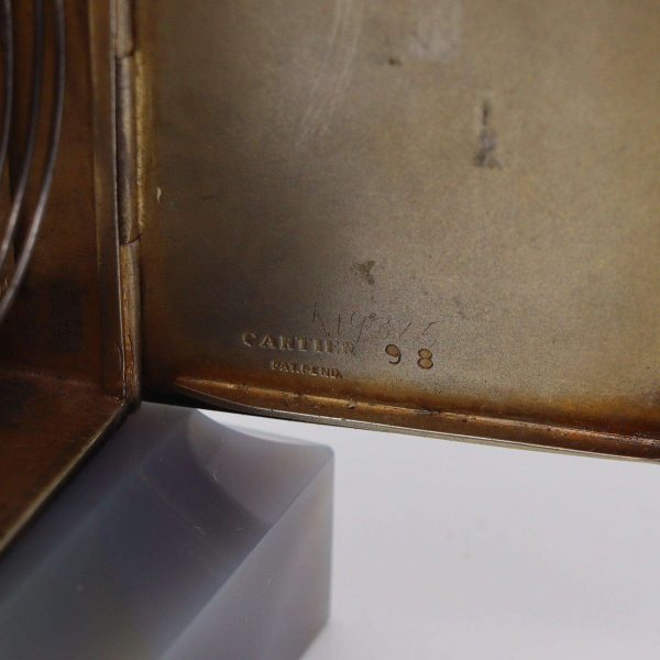 CARTIER Paris 1909 Belle Epoque Enamel Repeater Carriage Clock In Sterling Agate - Image 8
