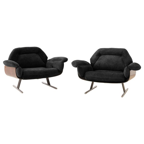 Presidential Armchairs, Brazilian Design by Jorge Zalszupin, Rosewood, c.1959