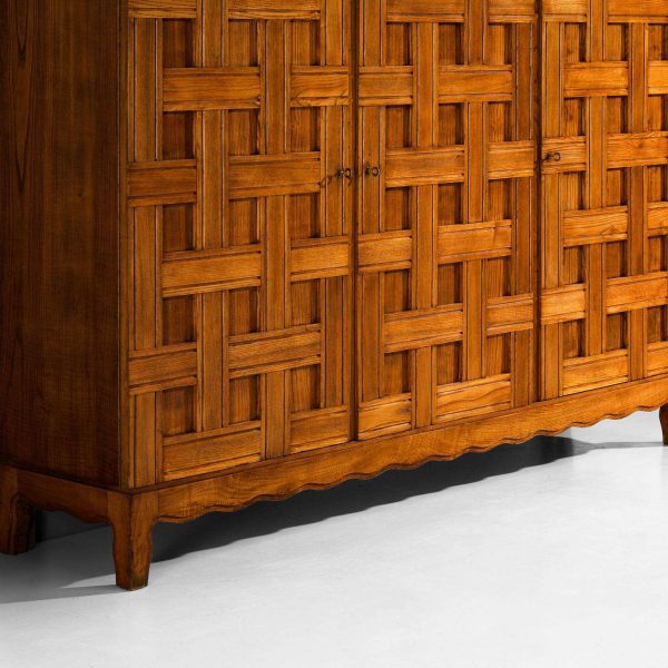 Paolo Buffa Large Highboard or Wardrobe in Chestnut 1940s - Image 7
