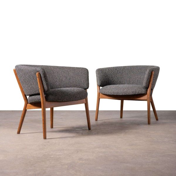 Nanna Ditzel Classic Vintage Scandinavian Model 83 Armchairs in Oak, 1950s - Image 10