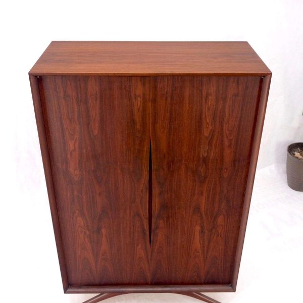Vladimir Kagan Walnut Dresser Two Door Cabinet Chifforobe on Slayed Legs Mint! - Image 12