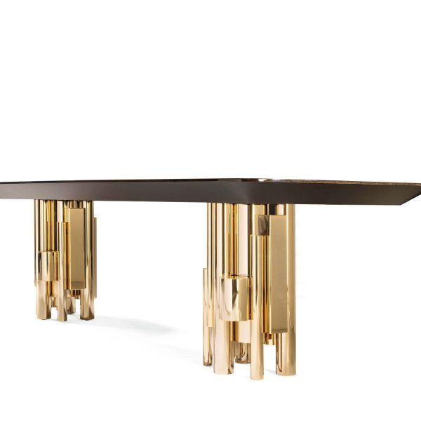 21st Century Antigua Dining Table in Carbalho by Roberto Cavalli Home Interiors - Image 3