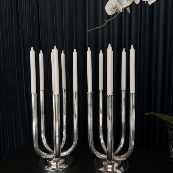 Monumental Georg Jensen Sterling Silver Six-Light Candelabra 751 - Image 3
