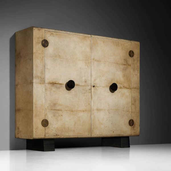 Valzania Grand Armoire in Parchment and Brass - Image 6