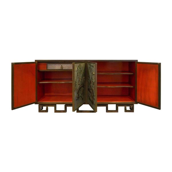 Philip and Kelvin LaVerne Rare 4-Door "Chinois Cabinet" 1960s (Signed) - Image 4