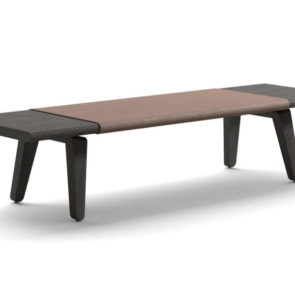 Rodolfo Dordoni Acute Bed Set with Wood Bench and Nightstand by Cassina - Image 3