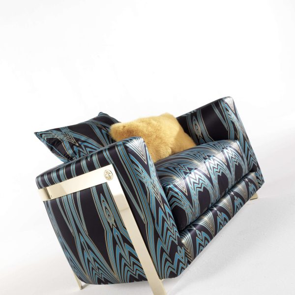 21st Century Manhattan Armchair in Fabric by Roberto Cavalli Home Interiors - Image 2