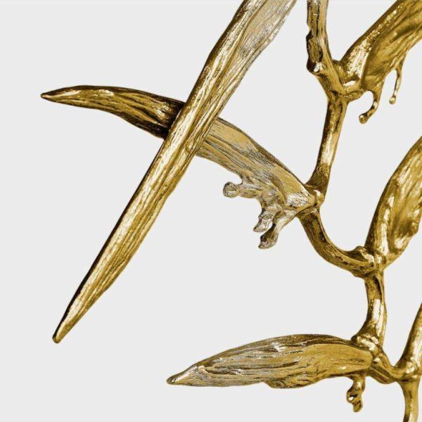 Elysian - Large Brass Sculpture with Biophilic Design and Marble Base - Image 2