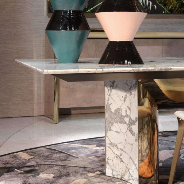 Visionnaire Kerwan Dining Table, Invisible Grey Marble by Alessandro La Spada - Image 4