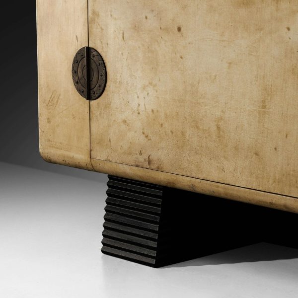 Valzania Grand Armoire in Parchment and Brass - Image 8